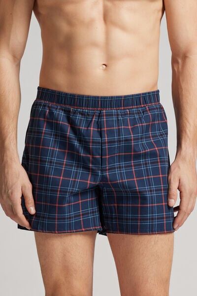 Intimissimi Boxer in Tela a Fantasia Uomo Blu Taglia M