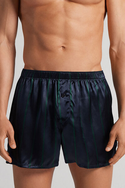 Intimissimi Boxer in Seta a Fantasia Righe Uomo Grigio Scuro Taglia XL