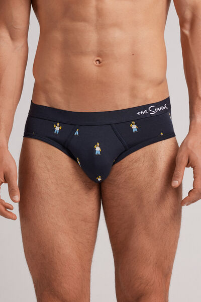 Intimissimi Slip The Simpsons Homer in Cotone Supima® Elasticizzato Uomo Blu Taglia 7