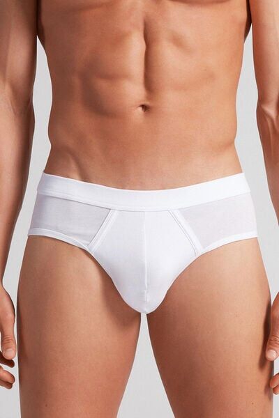 Intimissimi Slip in Cotone Natural Fresh Uomo Bianco Taglia 7