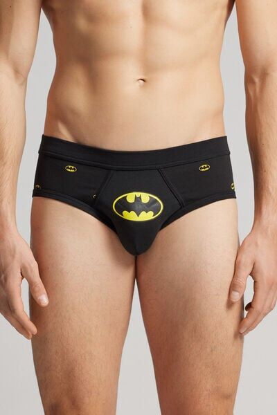 Intimissimi Slip DC Comics Batman in Cotone Supima® Elasticizzato Uomo Nero Taglia 4