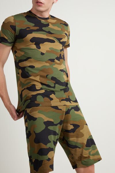 Tezenis Pigiama Corto Uomo Stampa Camouflage Uomo Stampa