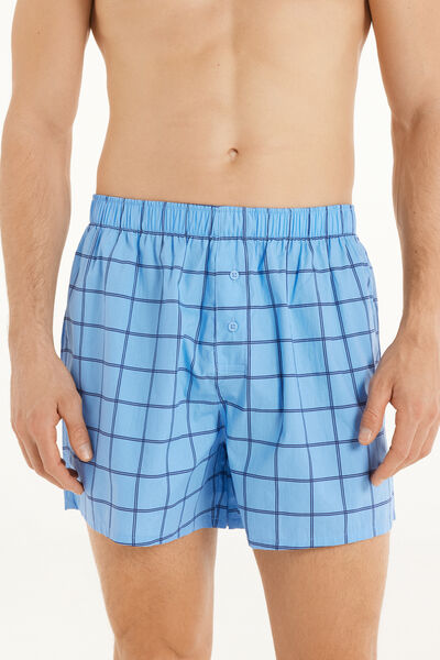 Tezenis Boxer in Tela di Cotone Fantasia Uomo Blu Tamaño M