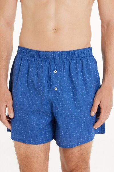 Tezenis Boxer in Tela di Cotone Fantasia Uomo Blu Tamaño XXL