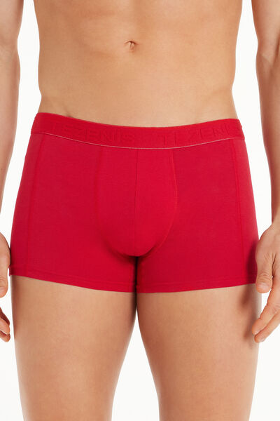 Tezenis Boxer in Cotone Cuciture a Contrasto con Logo Uomo Rosso Tamaño XL