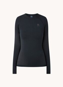 Odlo Performance warm trainings longsleeve met structuur - Zwart