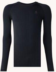 Odlo Longsleeve met logo en ronde hals - Zwart