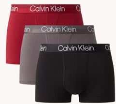 Calvin Klein Trunks met logoband in 3-pack - Grijs