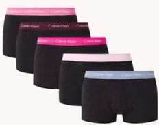 Calvin Klein Boxershorts met logoband in 5-pack - Zwart