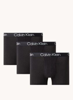 Calvin Klein Low Rise Trunk boxershorts in 3-pack - Zwart