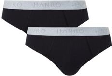 Hanro Slip met logoband in 2-pack - Zwart