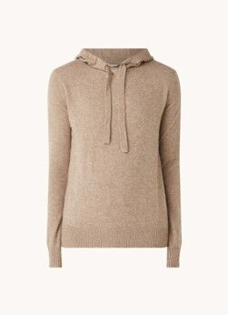 Ted Baker Bannks fijngebreide hoodie van kasjmier met trekkoord - Lichtbruin