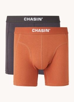 CHASIN' Spice boxershorts met logoband in 3-pack - Donkergrijs
