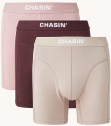 CHASIN' Thrice Crimson boxershorts met logoband in 3-pack - Bordeauxrood