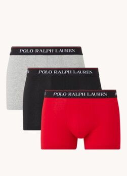 Ralph Lauren Boxershorts met logoband in 3-pack - Antraciet