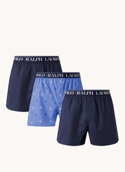 Ralph Lauren Boxershorts met logoband in 3-pack - Donkerblauw