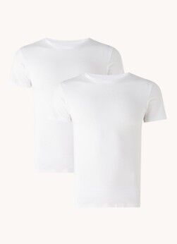 Ralph Lauren T-shirt van katoen in 2-pack - Wit