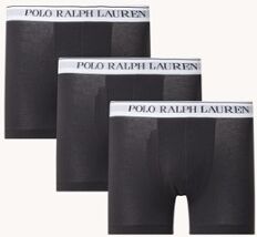 Ralph Lauren Boxershorts met logoband in 3-pack - Diepzwart