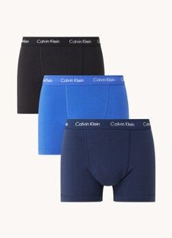 Calvin Klein Boxershorts met logoband in 3-pack - Kobaltblauw