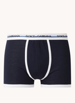 Dolce & Gabbana Boxershort met logoprint - Donkerblauw