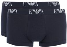 Emporio Armani Trunk boxershorts in uni in 2-pack - Donkerblauw