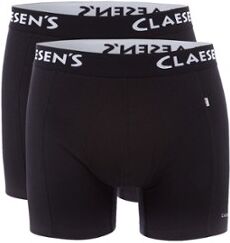 Claesen's Boston boxershorts in uni in 2-pack - Zwart