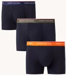 Tommy Hilfiger Boxershorts met logoband in 3-pack - Donkerblauw