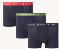 Tommy Hilfiger Boxershorts met logoband in 3-pack - Donkerblauw