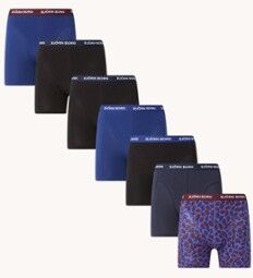 Björn Borg Essential boxershorts met logoband in 7-pack - Donkerblauw