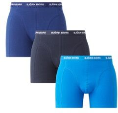 Björn Borg Essential boxershorts met logoband in 3-pack - Donkerblauw