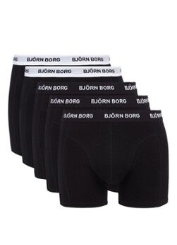 Björn Borg Sammy Boxershorts in uni in 5-pack - Zwart