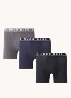 HUGO BOSS Boxershorts met logoband in 3-pack - Donkerblauw