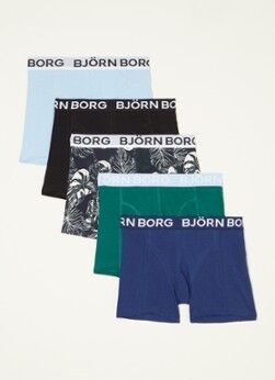 Björn Borg Core boxershorts met logoband in 5-pack - Donkerblauw