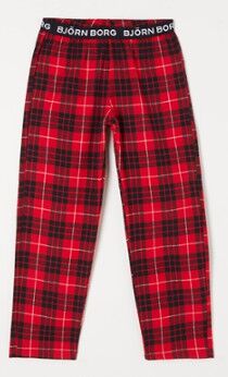 Björn Borg Core pyjamabroek met ruitprint en logo - Rood