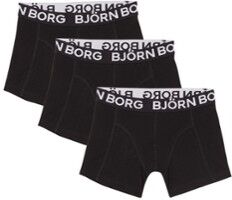 Björn Borg Boxershorts met logoband in 3-pack - Zwart