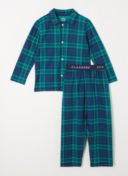 Claesen's Pyjamaset met ruitprint - Donkerblauw