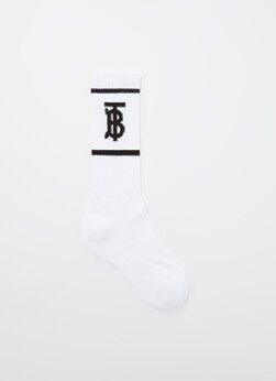 BURBERRY Sokken met logoprint - Wit
