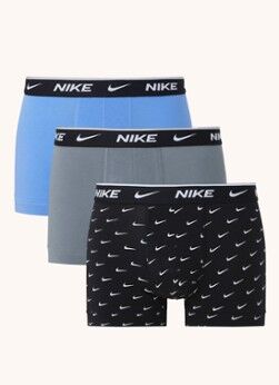 Nike Boxershorts met logoprint in 3-pack - Grijs