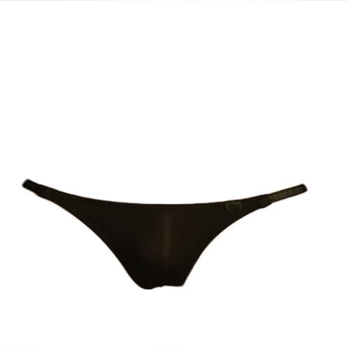 OLIns Men's Sexy T-back Thong G-String Hole In Front Thongs Lingerie Clubwear(Black,M)