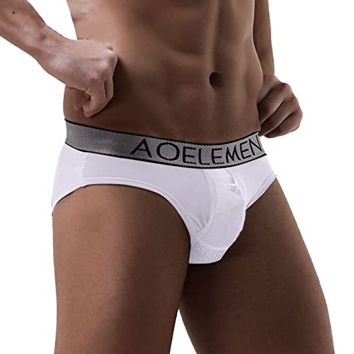 LOIJMK Sexy Onderbroek Scheiding Heren Onderbroek Tora-Onderbroek in Een Ademende Broek Onderbroek Zachte Comfortabele Onderbroek Heren Boxershorts 1, wit, XXL