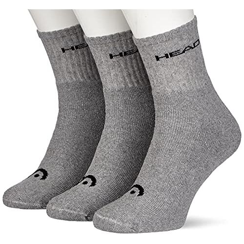 HEAD Unisex Unixex Short Crew Socks, grijs, 43-46 EU