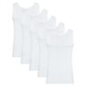 SES Onderhemd met fijne ribstof voor heren, 5-delige set, nauwsluitende tanktop voor heren, van 100% katoen, onderhemden met nauwsluitende pasvorm, wit, 4XL