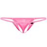 HSQSMWJ Mens Hole In Front Thongs Erotic Thongs Sexy Low Rise G-String Lingerie (Pink,XXL)