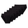Schiesser Heren Supermini 6-pack, 6 slips in voordeelverpakking, S, M, L, XL, XXL zwart of wit, zwart, XL