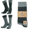 GoWith Alpaca wollen sokken voor dames en heren, uniseks, thermische crew-sokken voor wandelen, werk, outdoor, mod: 3097, 2 paar, Grijs Antraciet, Medium