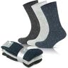 ILKE GoWith 3-Pack Heren Dikke Merino Wollen Sokken, Warme Winter Crew Sokken, Thermische Vol-Terry Pluizige Gebreide Sokken (DE/NL/SE/PL, Numeriek, 35, 38, Regular, Regular, Blue Assortie 3 Pairs)