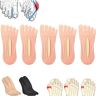 COALHO Sock Align Toe Socks for Bunion, AntiBunions Health Sock, Anti-Bunions Health Socks, No Show Low Cut Five Finger Socks (pink)