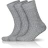 ILKE GoWith 3-Pack Heren Dikke Merino Wollen Sokken, Warme Winter Crew Sokken, Thermische Vol-Terry Pluizige Gebreide Sokken (DE/NL/SE/PL, Numeriek, 39, 42, Regular, Regular, Gray 3 Pairs)