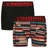 Vingino Jongens ondergoed 2-pack boxers stripe deep Zwart 152 Male