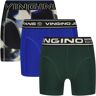 Vingino Jongens ondergoed 3-pack boxers smokey deep Zwart 104 Male